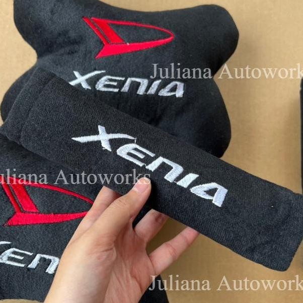 Bantal Mobil Xenia Bantal Leher Jok Mobil Cover Seatbelt Xenia