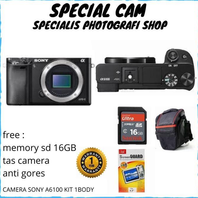 Promo CAMERA SONY A 6100 BODY ONLY / SONY A6100 BODY COD
