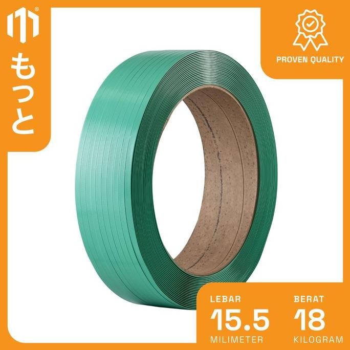 

Tali Strapping Band 15,5Mm / 18Kg Hijau - Pet - 1 Roll - Tali Packing Motto Co
