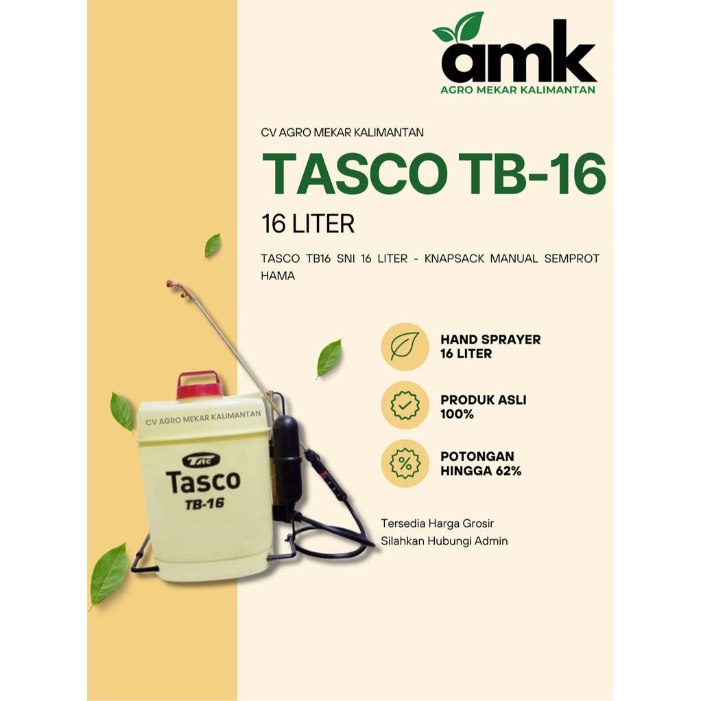 TASCO TB-16 Hand Sprayer Manual Semprot Hama Malaysia 16 Liter