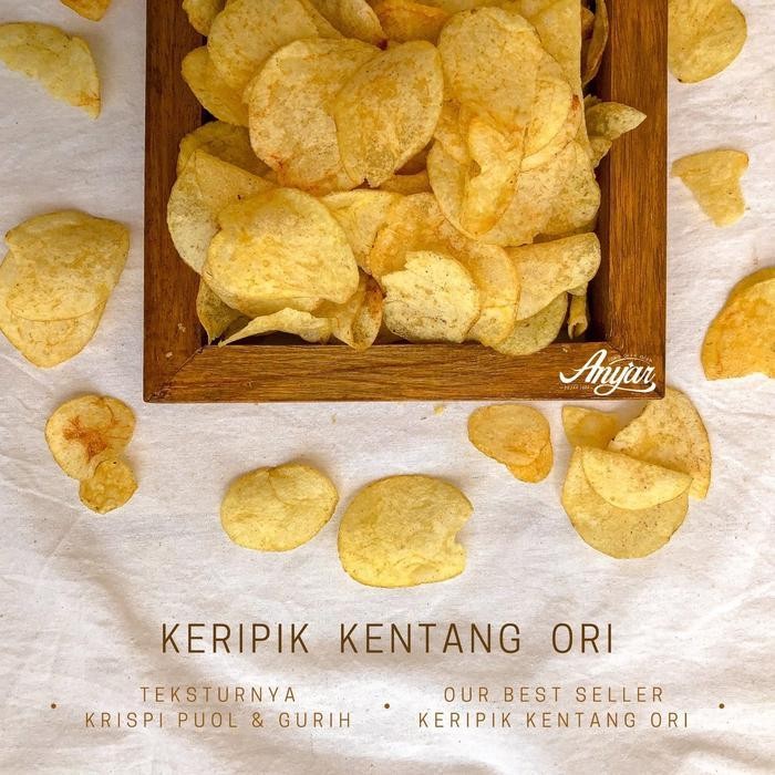 

FF KERIPIK KENTANG ORIGINAL / ORI ASIN RENYAH KRIUK GURIH ENAK MANTAP @250GR