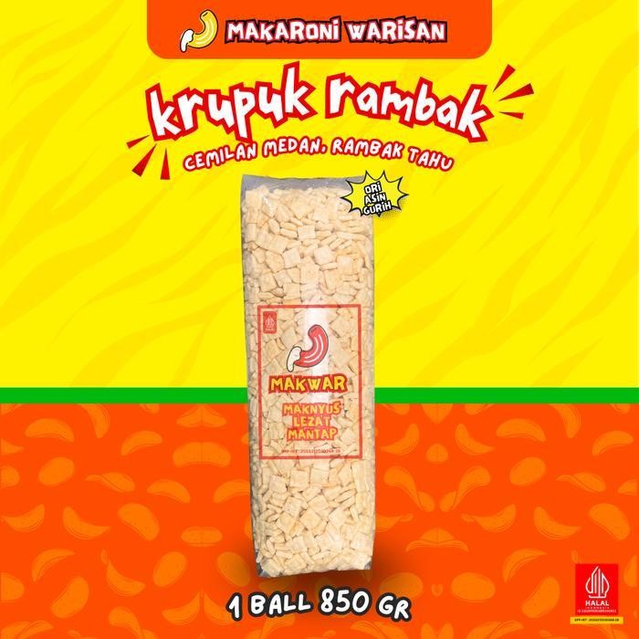 

FF (1ball) Kerupuk Rambak Tahu Kotak Cemilan Medan (850gr) Food Pedas Asin Keripik Manis Makanan Snack