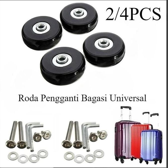 Vinnatsu-1/2/4 Pcs Roda Koper Pengganti Karet  Wheels Roda Koper Pengganti Universal Pengganti Koper
