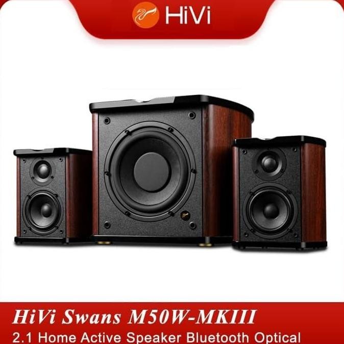 SWANS HIVI M50W-MKIII 2.1 PROFESSIONAL MULTIMEDIA HOME ACTIVE SPEAKER BLUETOOTH OPTICAL REMOTE SUBWO