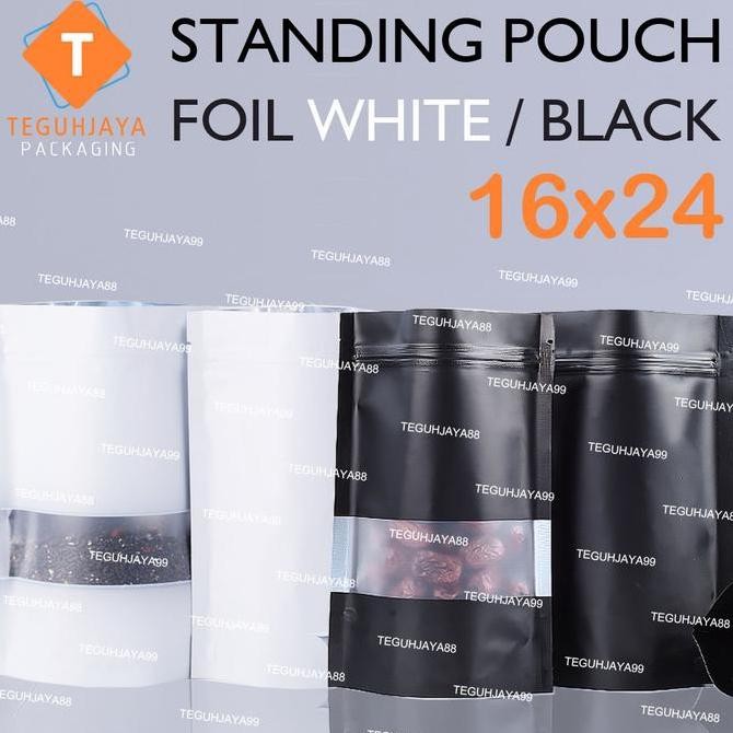 Sale Standing Pouch Window Kombinasi Aluminium Foil Matte Doff 16x24cm Shopee
