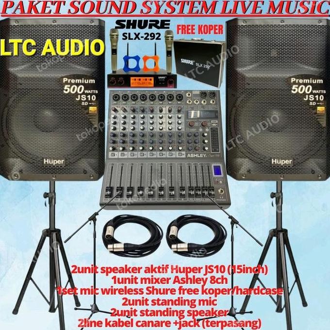PAKET SOUND SYSTEM LIVE MUSIC CAFE HUPER 15 INCH ORI + MIXER (SUPER 3) ORIGINAL DAN TERPERCAYA