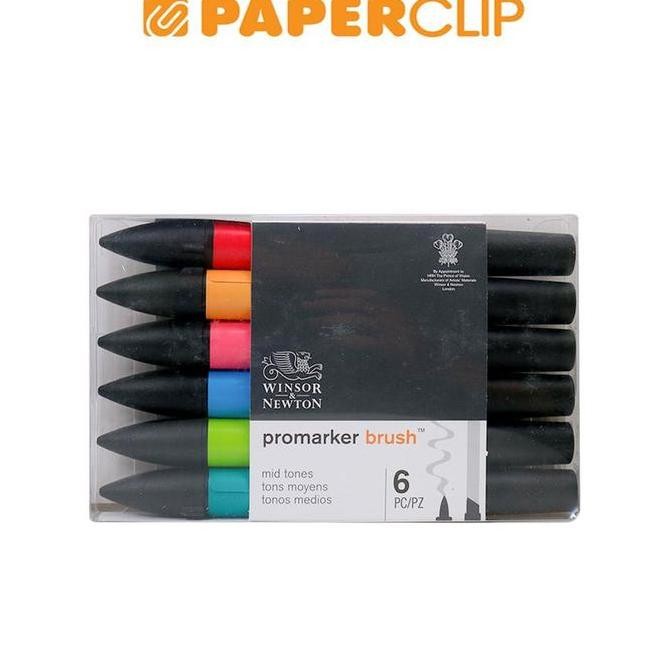 

BRUSH MARKER WINSOR & NEWTON PROMARKER 6C MID TONES 0290124WN