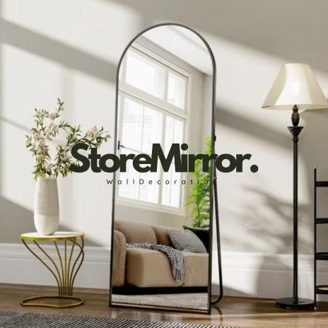 Kaca Cermin Standing Mirror Aesthetic Full Body Oval nUg