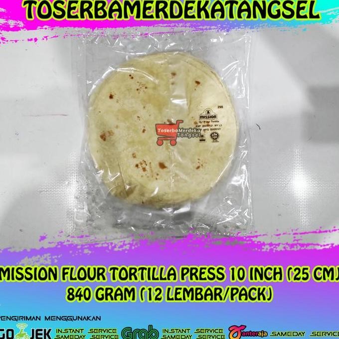 

Mission Flour Tortilla 10' Kulit Tortila Kebab Wrap Frozen 25 Cm/12Pcs