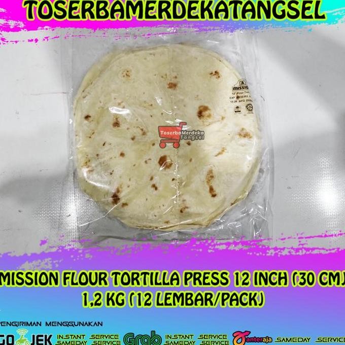 

Mission Flour Tortilla 12' Kulit Tortila Kebab Wrap Frozen 30 Cm/12Pcs