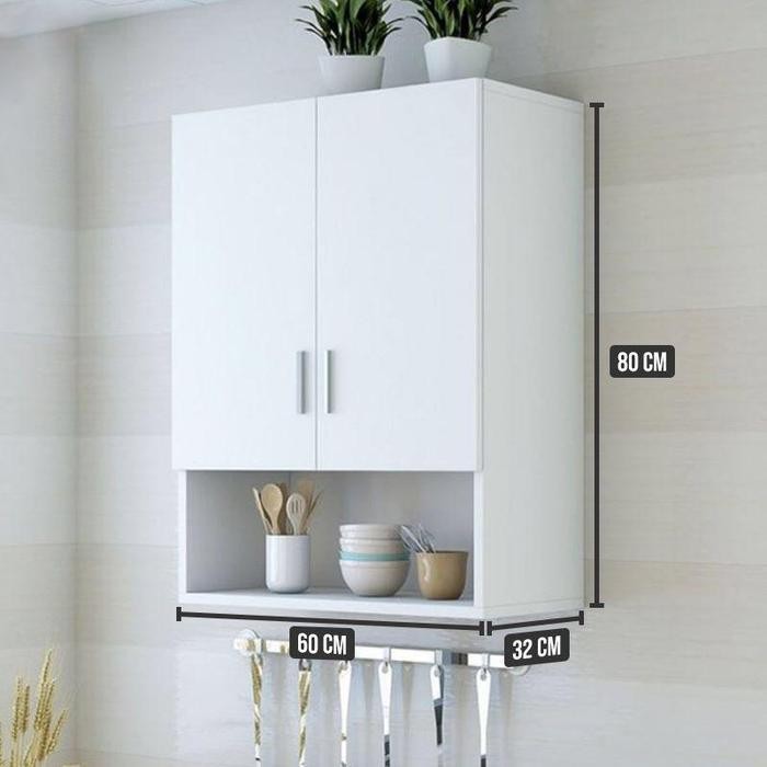 (Promo) Lemari Dinding Dapur / Kitchen Set 2 Pintu Minimalis / Rak Atas Dapur Bestseller
