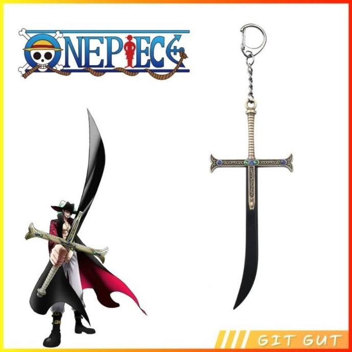 Stok Terbatas Keychain Gantungan Kunci One Piece Yoru Sword Dracule Mihawk Anime