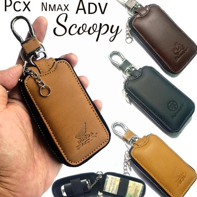 Stok Terbatas Dompet Kunci Remote Keyless Motor Nmax PCX Scoopy ADV Kulit