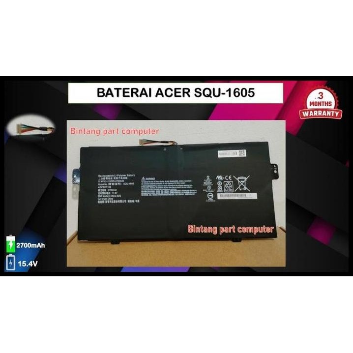 Baterai Batre Battery Laptop ACER SQU-1605