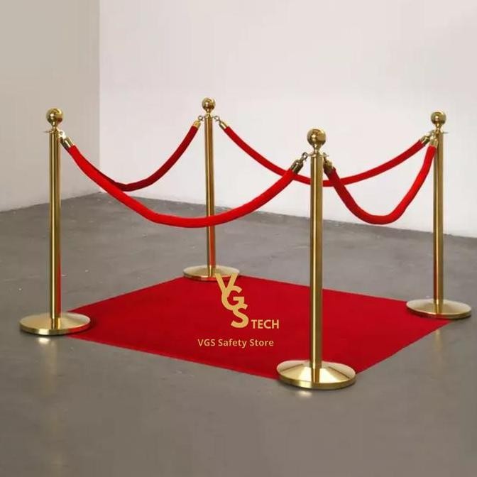 

Tiang Antrian Gold Pembatas Tiang Emas Pembatas Vip - Stainless Co