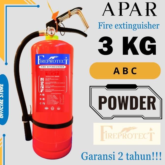 Apar Pemadam Dcp 3Kg / Apar Isi Powder 3Kg Merk Fire Protect Co