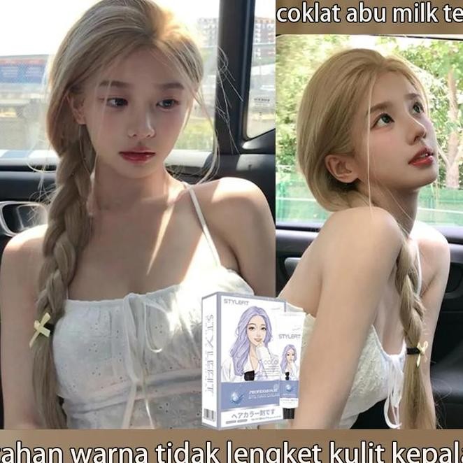 Diskon Universal Untuk Semua KulitStyle Fit Cat Rambut Teh Susu Coklat Muda 200Ml Elegan Dan Serba C