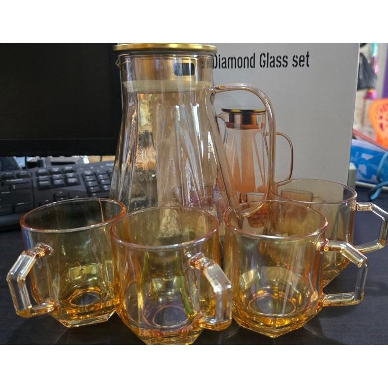 Teko set gelas mewah / teko set hampers mewah