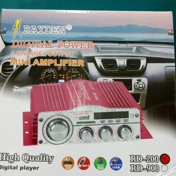 Dital Power Mini Amplifier Rayden RD-200 Car Audio Mobil 4 Chanel