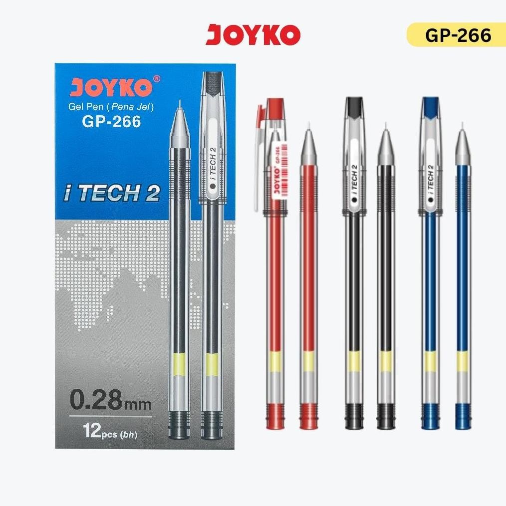 

JOYKO Pulpen Gel 1 Pack GP-266 iTech 2 0.28mm Isi 12 Pcs