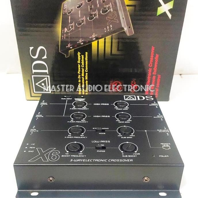 CROSSOVER AKTIF ADS X6 3 WAY CROSSOVER AUDIO MOBIL ADS X6 SUBWOOFER