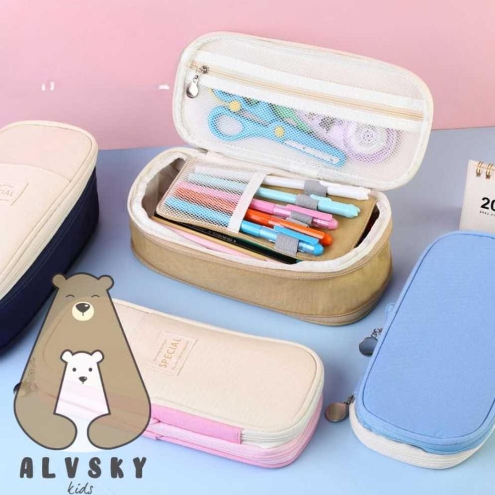 

TEMPAT PENSIL BERKAPASITAS BESAR / TAS KANTONG DUDUKAN KOTAK UNTUK ANAK PEREMPUAN / PENCIL BAG LARGE CAPACITY