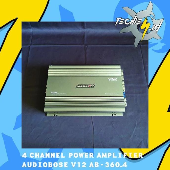 4 Channel Power Amplifier Audiobose V12 AB-360.4 - Dus Putih Polos