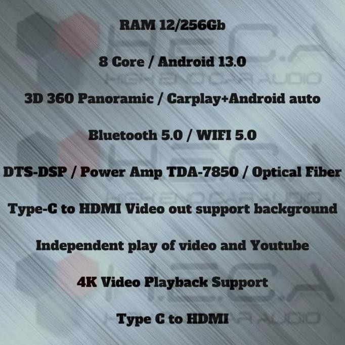 Nakamichi LEGEND PRO 12 9" inch RAM 12/256 GB Head Unit Android NA-3102i 4K Tape Mobil TV + Camera A