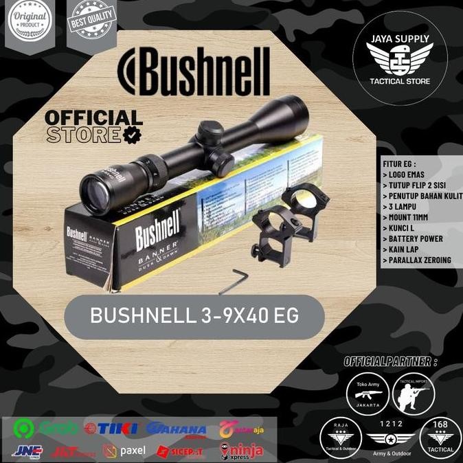 TEROPONG BUSHNELL 3-9 X 40MM EG TELESCOPE 3 LAMPU ORIGINAL DAN TERPERCAYA