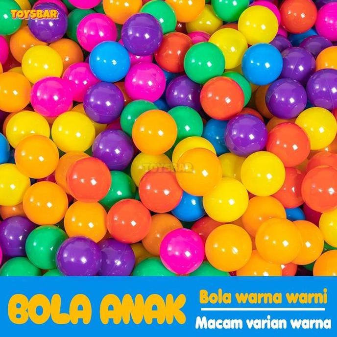 Mainan Anak Bola Mandi Bola Isi 500/1000 Warna Cerah, Bahan Aman Sni
