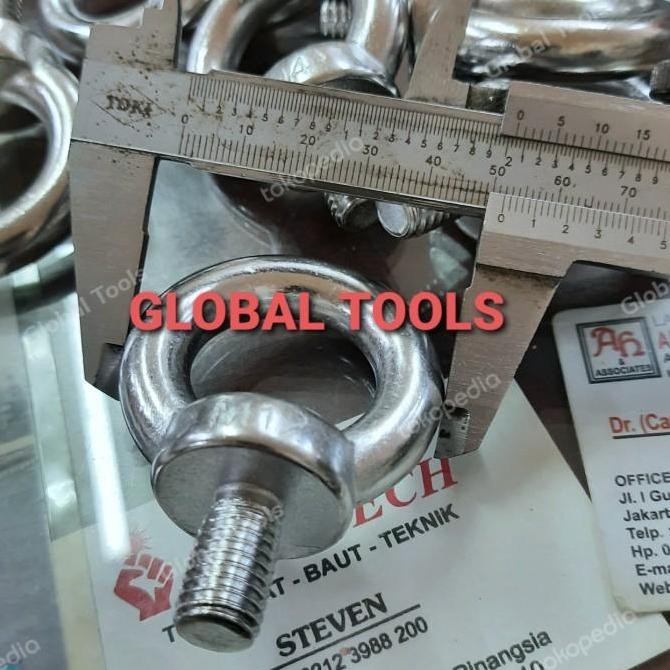 Eyebolt Ss M12 Eye Bolt Stainless M12 X 20 Baut Cincin Baut Donat