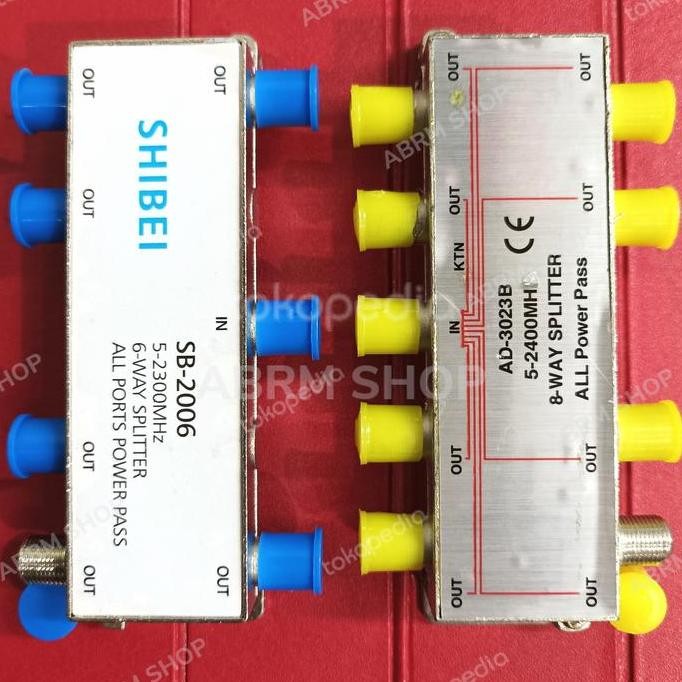 SPLITTER SPLITER TV ANTENA 6WAY 6 WAY 8WAY 8 WAY CABANG ANTENA TV BESI