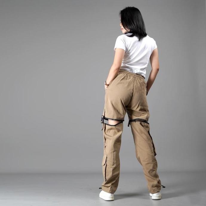 Okechuku JUSTINE Celana Cargo Panjang Pendek Celana Wanita Streetwear