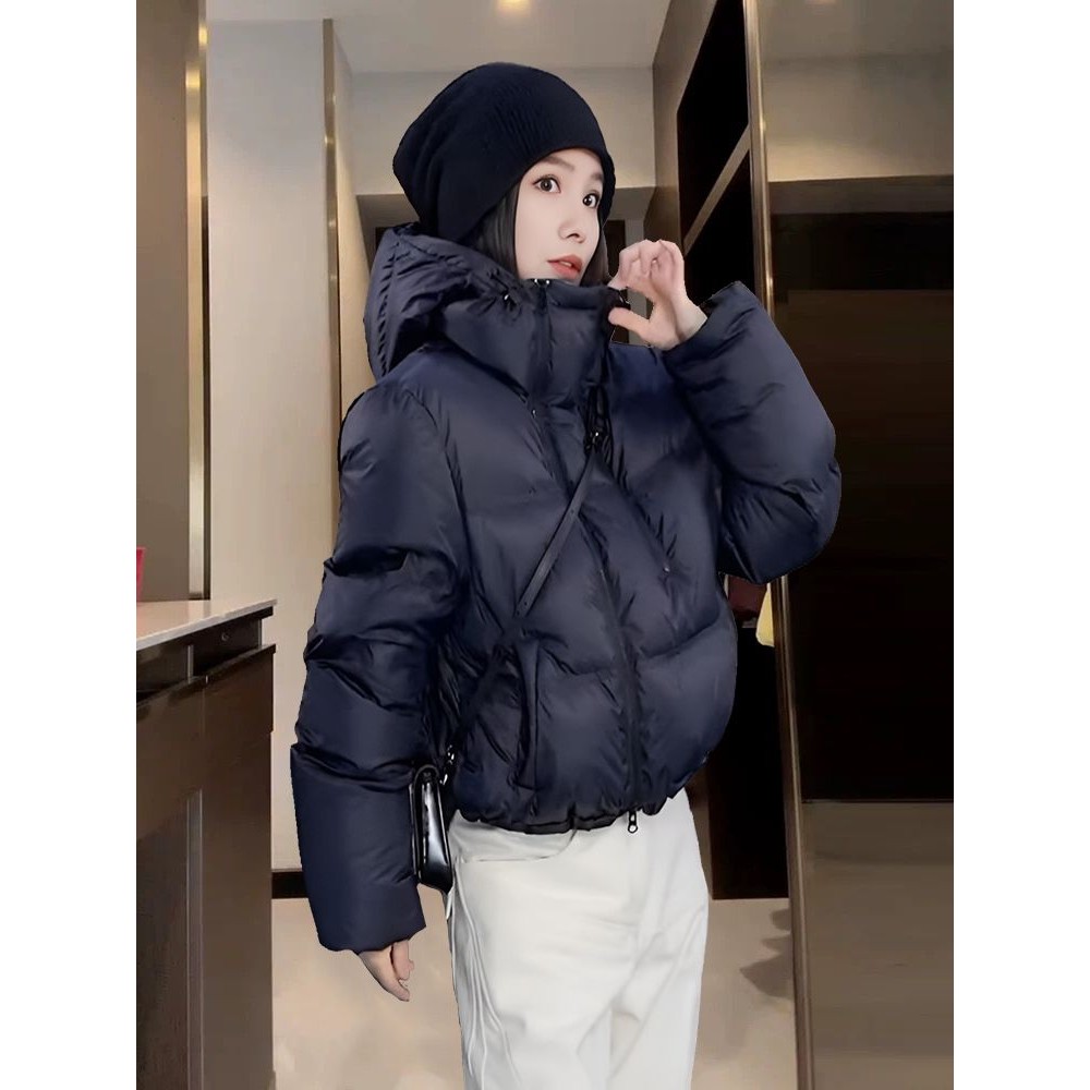 

Extra Large Size200Jin Fat mm Korean Style Short Puff Jacket for Women, Autumn and Winter Thickened Down Cotton Coat ins
