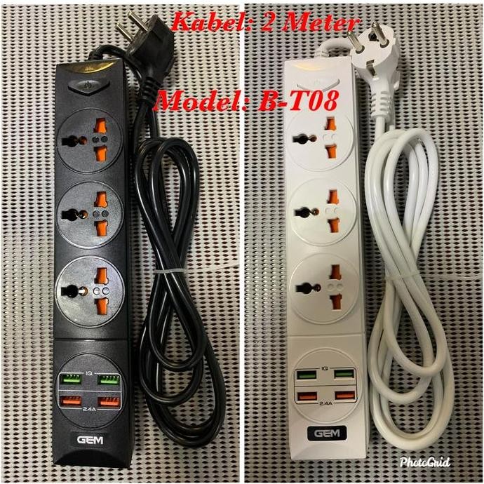 Promo Stop Kontak Port Usb Charger Colokan Listrik Power Socket B-T08