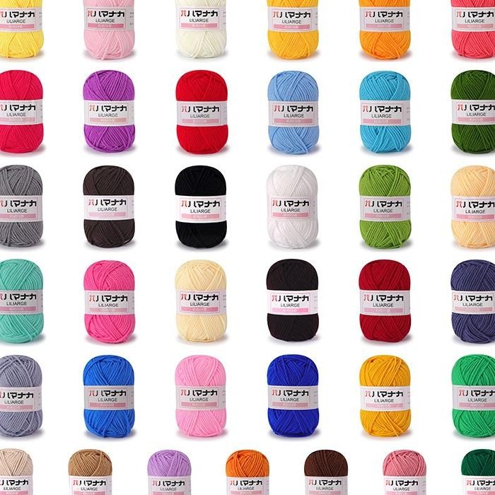Madebybulat Paket Grosir 20 50 Benang Rajut Halus Milk Cotton 4Ply 25Gr