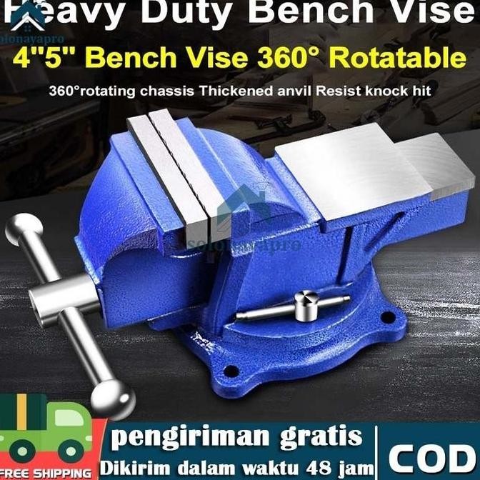 Catok Clamp 5'' Inchi Catok Paron Ragum Tanggem Klem Catok Meja Bench Vise Alat Penjepit Jepit Besi 