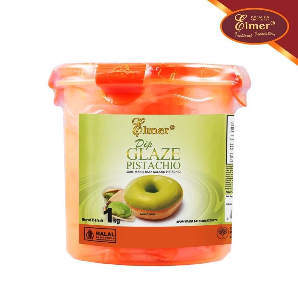 

ELMER DIP GLAZE PISTACHIO VISTA 1 KG | Topping dan Celupan Rasa Pistachio