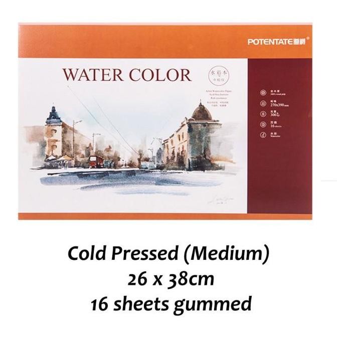 

Potentate Watercolor Pad - Cold Pressed 300Gsm (26 X 38 Cm)