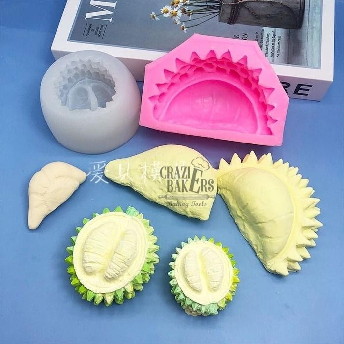 (Terbaru) Cetakan Silikon 3D Pudding Fondant Bentuk Buah Durian Dengan Kulit Bestseller