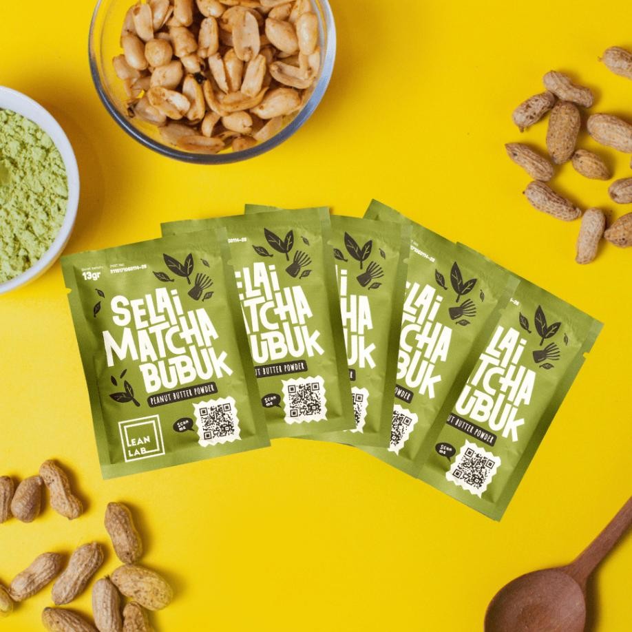 

Lean Lab Selai Matcha 2GO (13gr x5) Peanut Butter Powder (Vegan, Gluten Free, Low Fat)