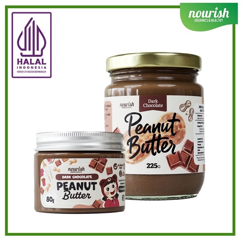 

Nourish Dark Chocolate Peanut Butter 80 Gr - Vegan, Gluten-Free, Halal