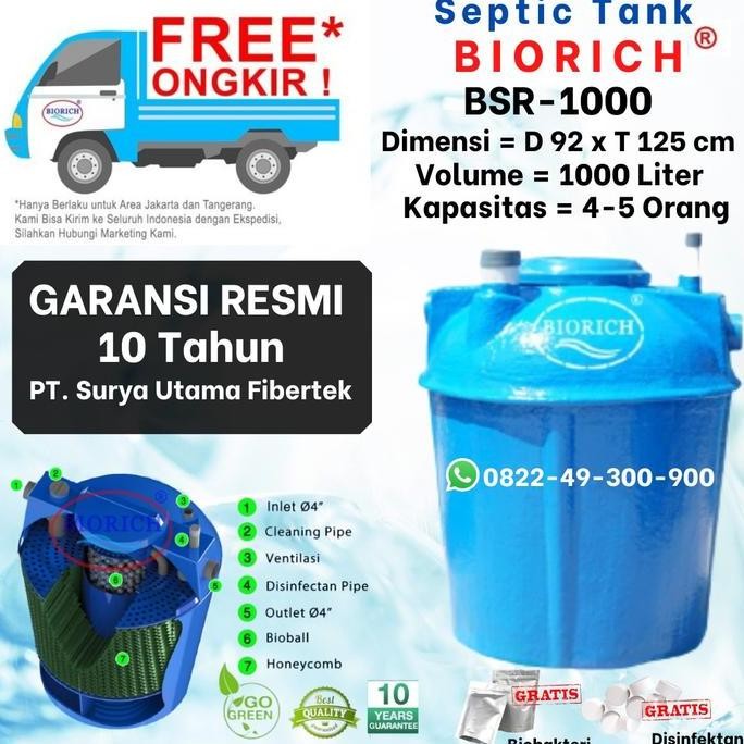 Bst Ready Septictank Bio, Septic Tank Biofil, Septictank Biorich - Garansi 10 Th Best Seller