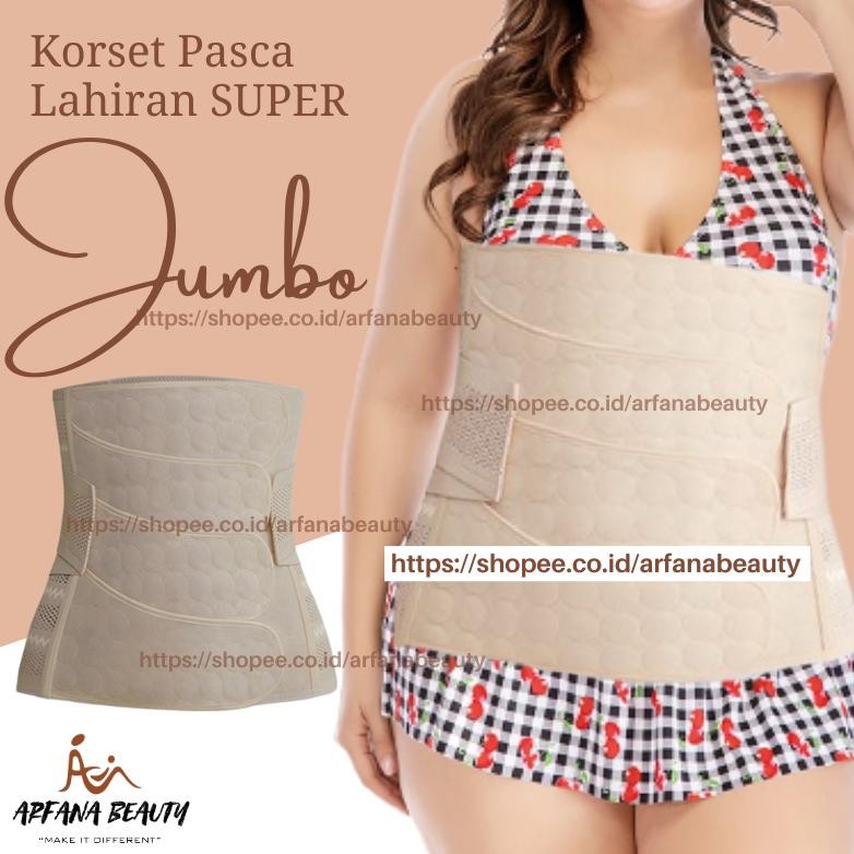 Korset Pelangsing Perut Buncit Big Size Jumbo Ukuran M L XL 2XL 3XL 4XL 5XL Gurita Ibu Melahirkan Pe