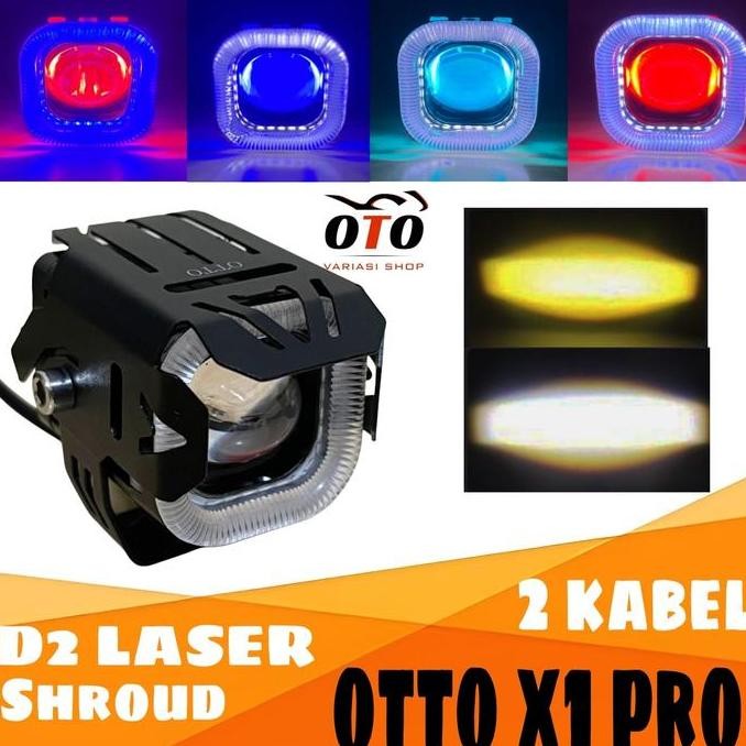 Lampu Tembak Laser Led Otto X1 Pro / Lampu Tembak Mini Shroud Devil / Lampu Tembak Sorot Ac Dc