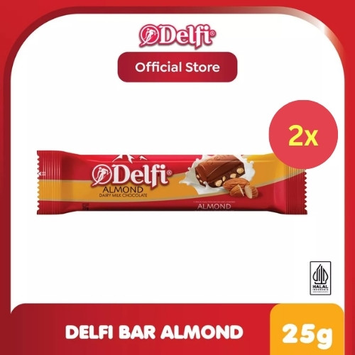 

Delfi Cokelat Bar Almond 25 g x2