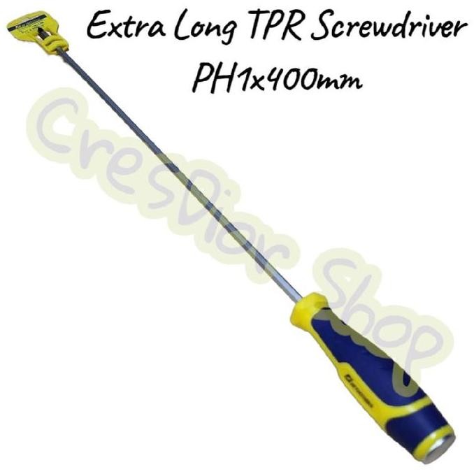 Obeng Plus Kembang Panjang 40Cm Extra Long Tpr Screwdriver 400Mm 400 Mm 40 Cm Jetjo Tools Lakoni Pro