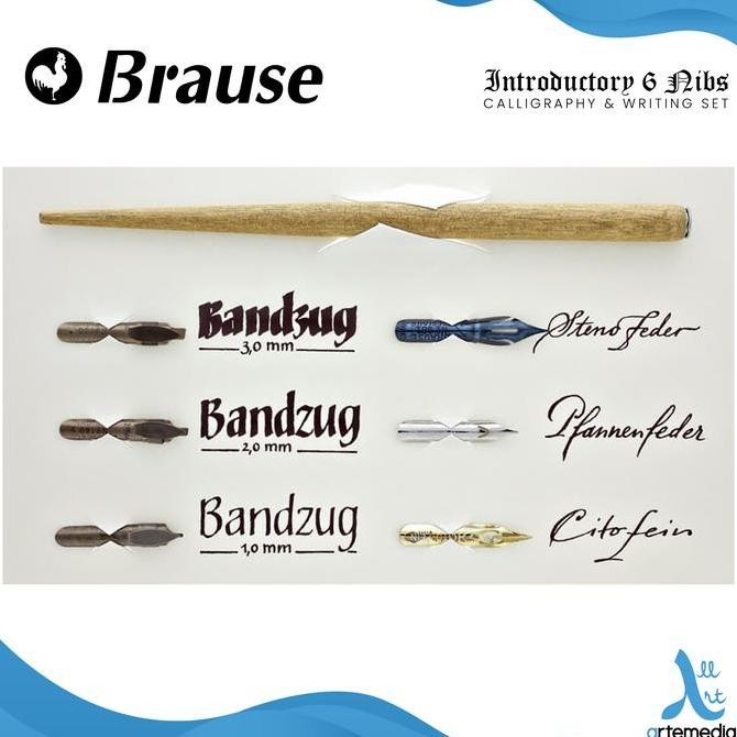 

HOT SALE! Pena Kaligrafi Brause Introductory 6 Nib Calligraphy and Writing Set