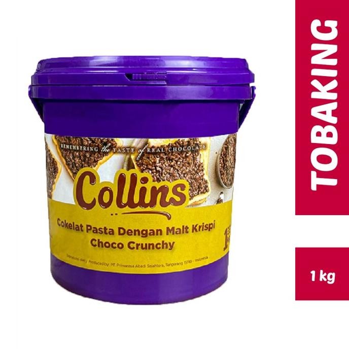 

Collins Dip Glaze Choco Crunchy 1kg Topping Cokelat Pasta Malt Krispi