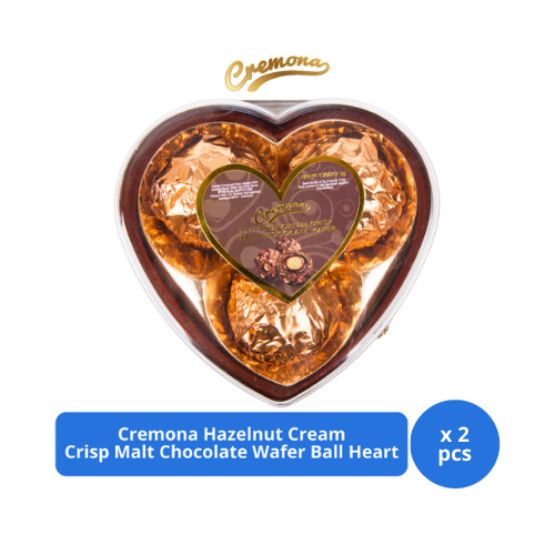 

Cremona Hazelnut Cream Crisp Malt Chocolate Wafer Ball Heart T3 (3s @ 12gr) x 2 pcs